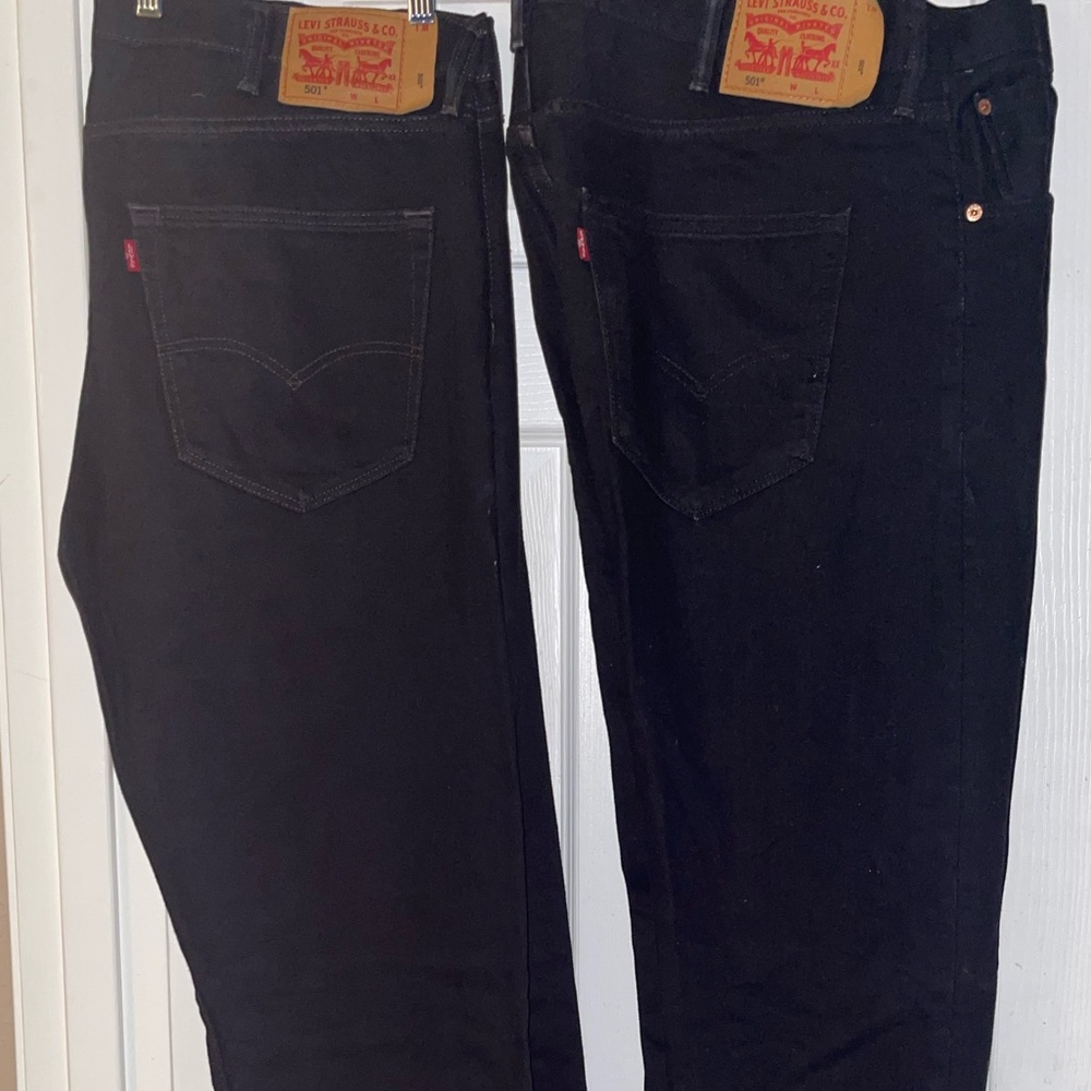 Levi’s 501 Black button fly Mens TALL 40 X 36